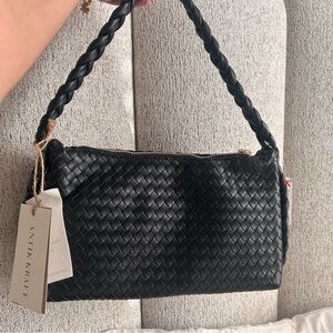 Antik Kraft Elegant Black Braided Shoulder Bag